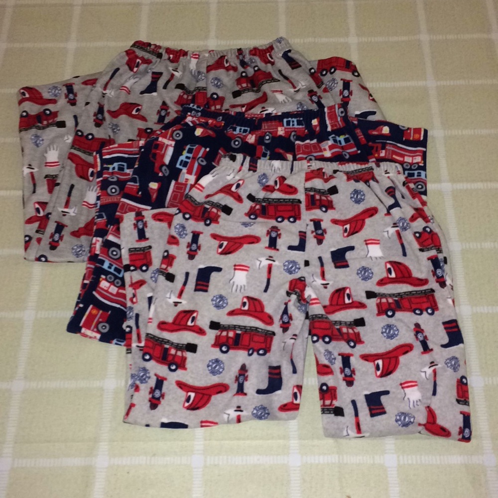Carter’s Boys Firefighter Pajama Pants Lot (3)